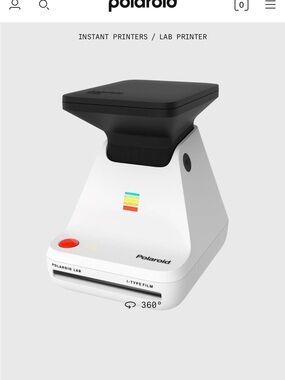 Polaroid Lab Instant Printer in White and Black with Red Accent